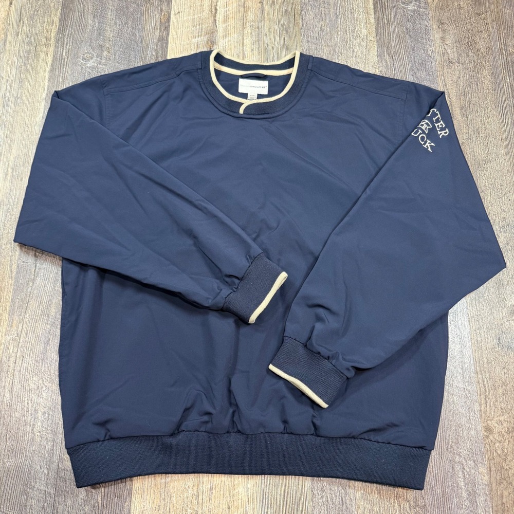 Cutter & Buck Windbreaker Pullover Mens XL Navy Blue CB WeatherTec Golf Jacket